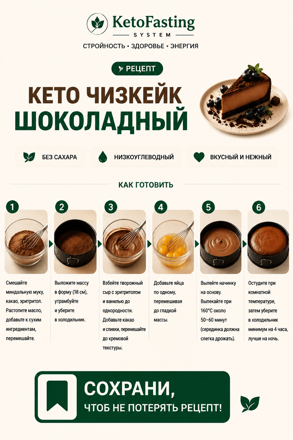 Как приготовить кето чизкейк