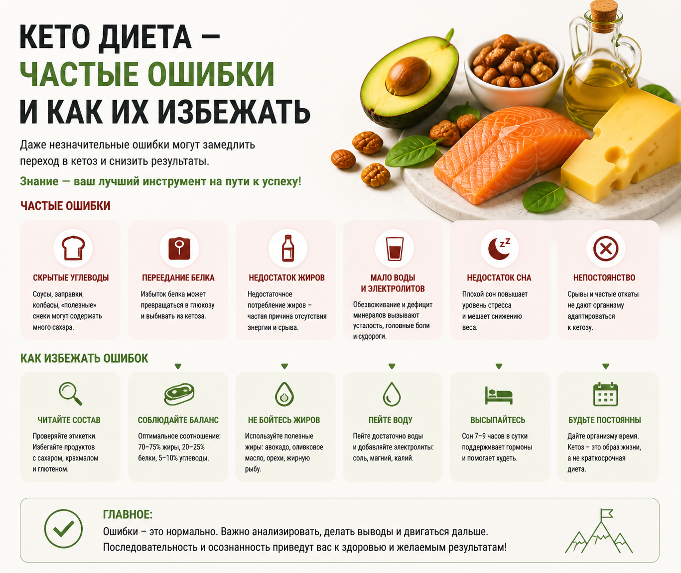 Ошибки на кето диете